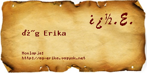 Ág Erika névjegykártya