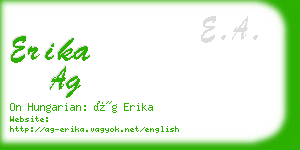 erika ag business card